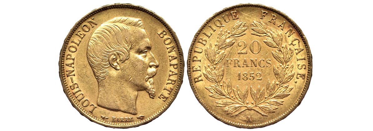 Die goldenen 20-Francs-Münzen
