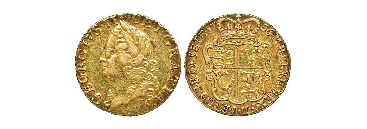 Die englische Guinee Goldmünze