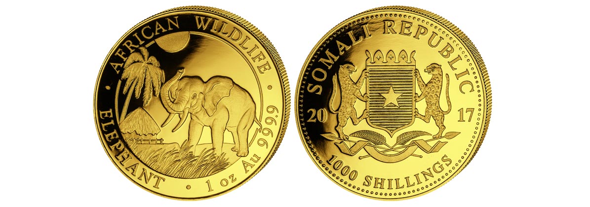 Somalia Elephant: eine Anlagemünze der Republik Somalia
